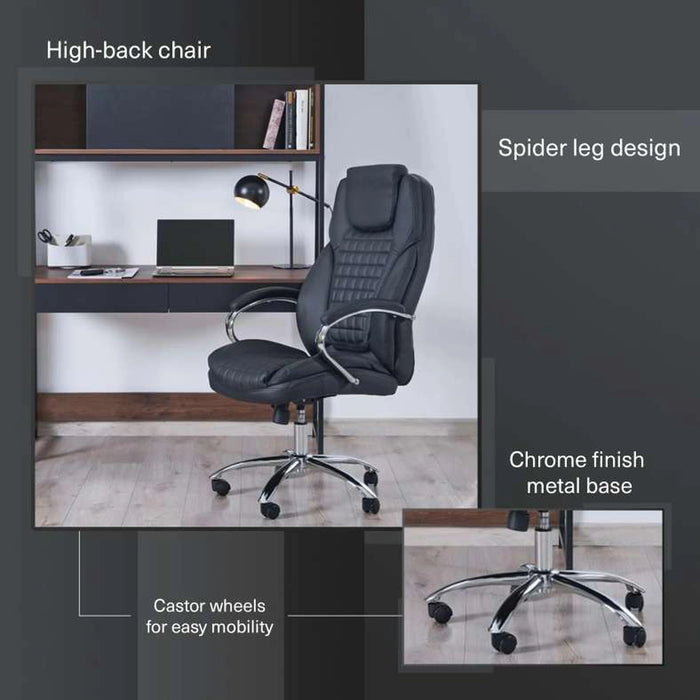 Superrig Office High Back Chair -Black