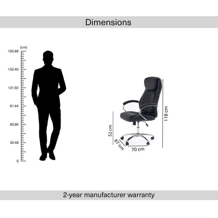 Superrig Office High Back Chair -Black