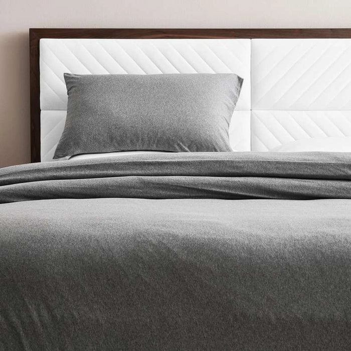 Supersoft Heather Jersey 2-Piece Full Duvet Cover Set 160X200Cm - Grey