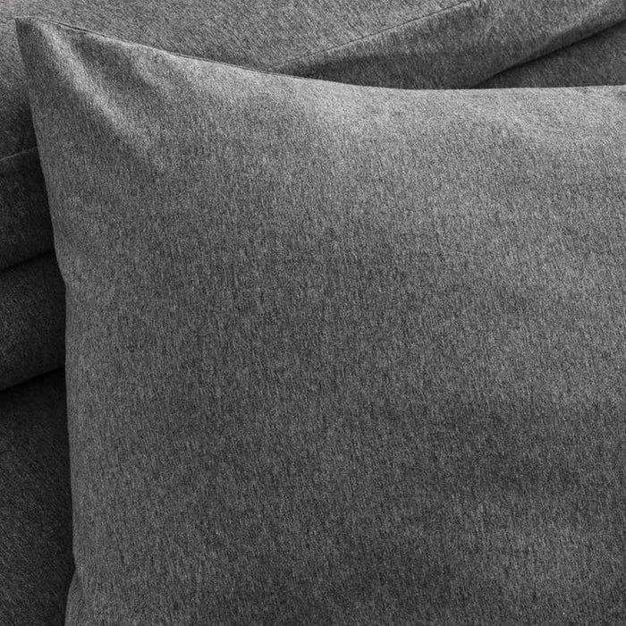 Supersoft Heather Jersey 2-Piece Full Duvet Cover Set 160X200Cm - Grey