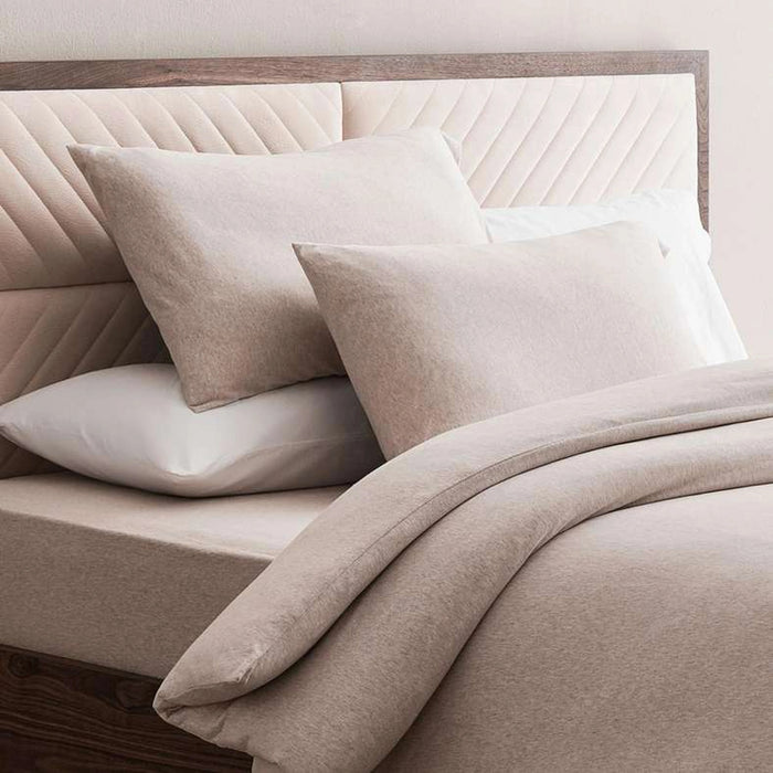 Supersoft Heather Jersey 3-Piece King Duvet Cover Set 230X220Cm - Beige