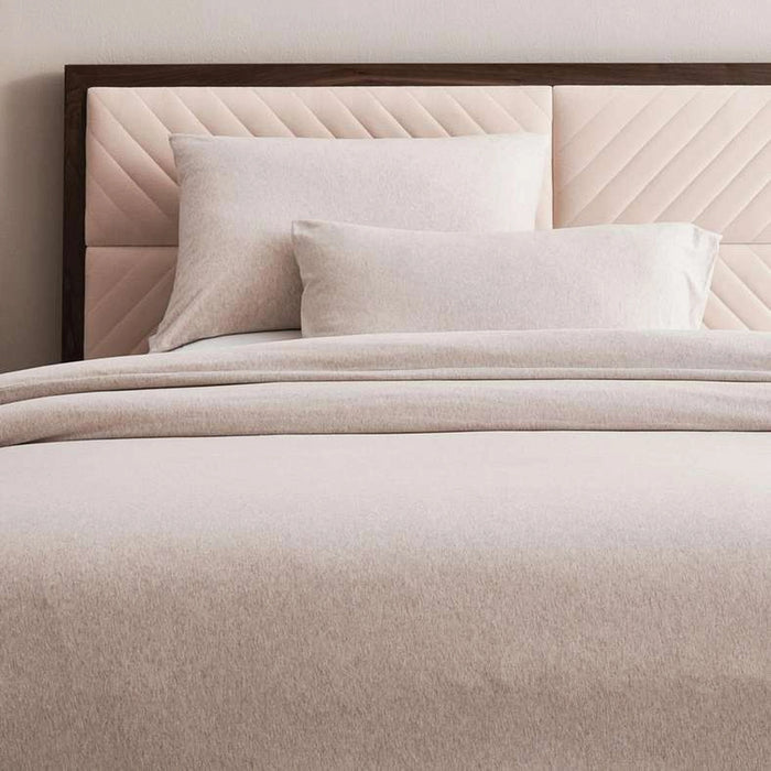 Supersoft Heather Jersey 3-Piece King Duvet Cover Set 230X220Cm - Beige