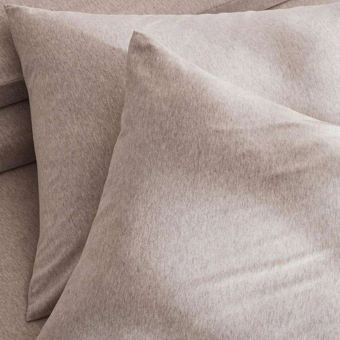 Supersoft Heather Jersey 3-Piece King Duvet Cover Set 230X220Cm - Beige