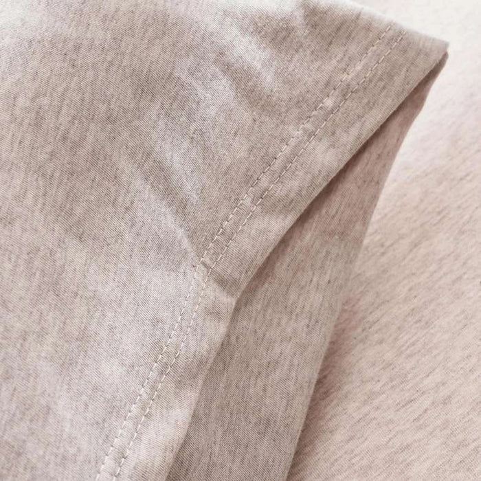 Supersoft Heather Jersey 3-Piece King Duvet Cover Set 230X220Cm - Beige