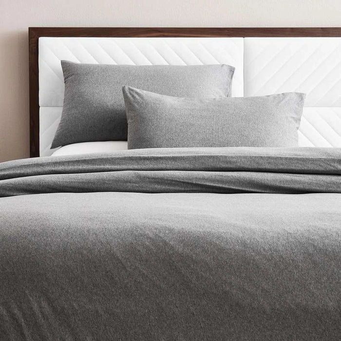 Supersoft Heather Jersey 3-Piece King Duvet Cover Set 230X220Cm - Grey
