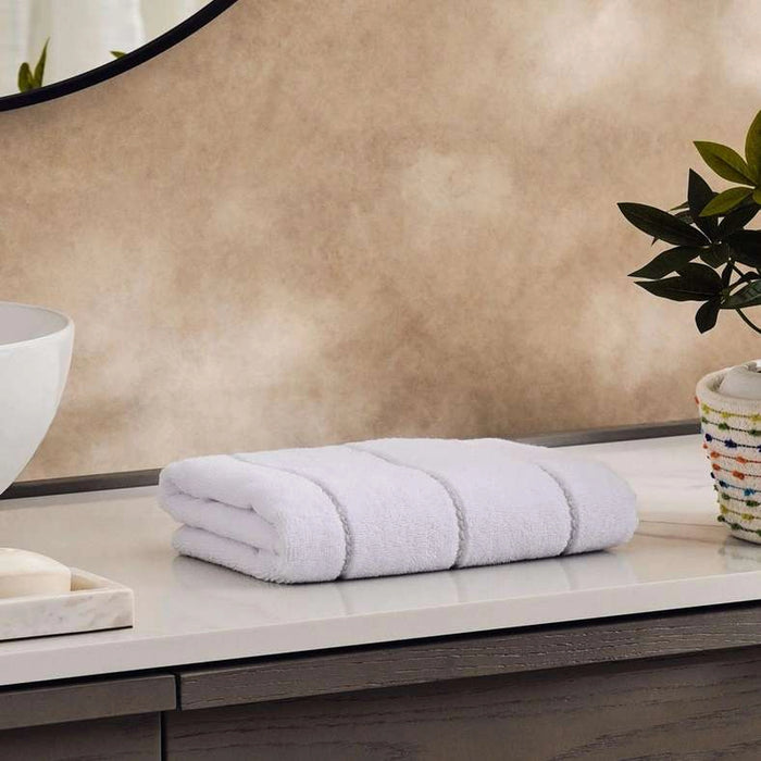 Supersoft Stripe Microcotton 550 Gsm Hand Towel - Grey