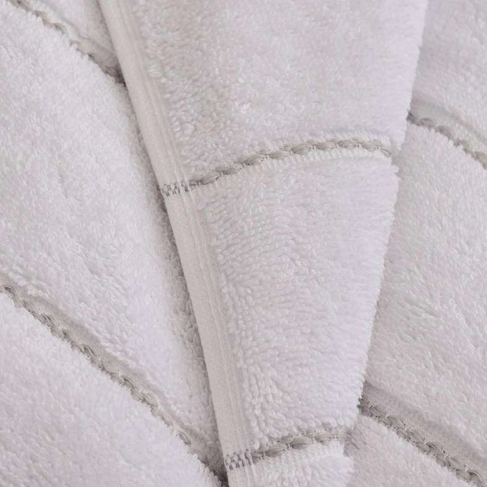 Supersoft Stripe Microcotton 550 Gsm Hand Towel - Grey