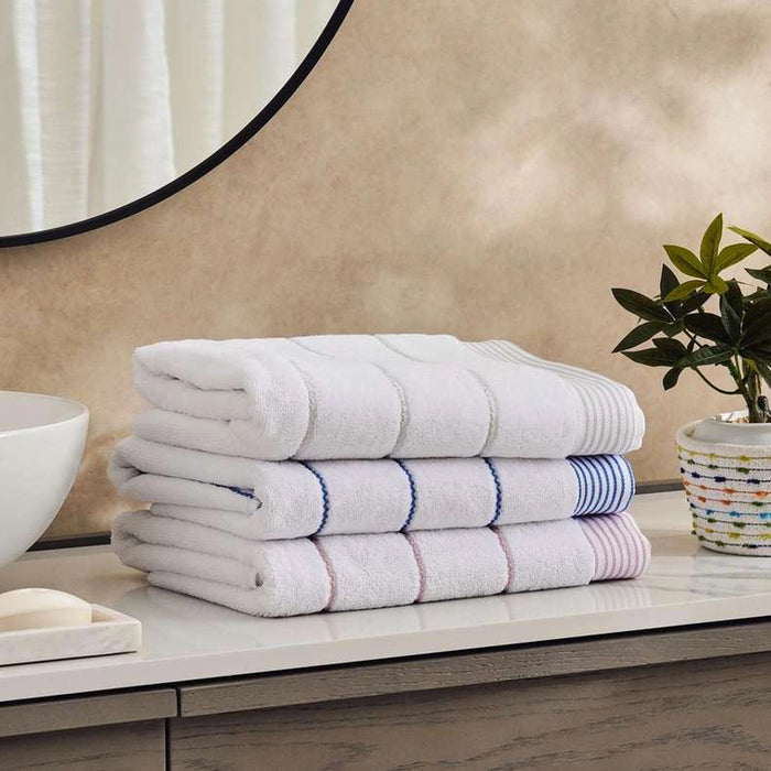 Supersoft Stripe Microcotton 550 Gsm Hand Towel - Grey