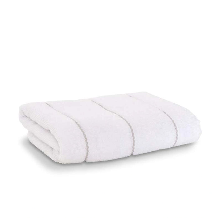 Supersoft Stripe Microcotton 550 Gsm Hand Towel - Grey