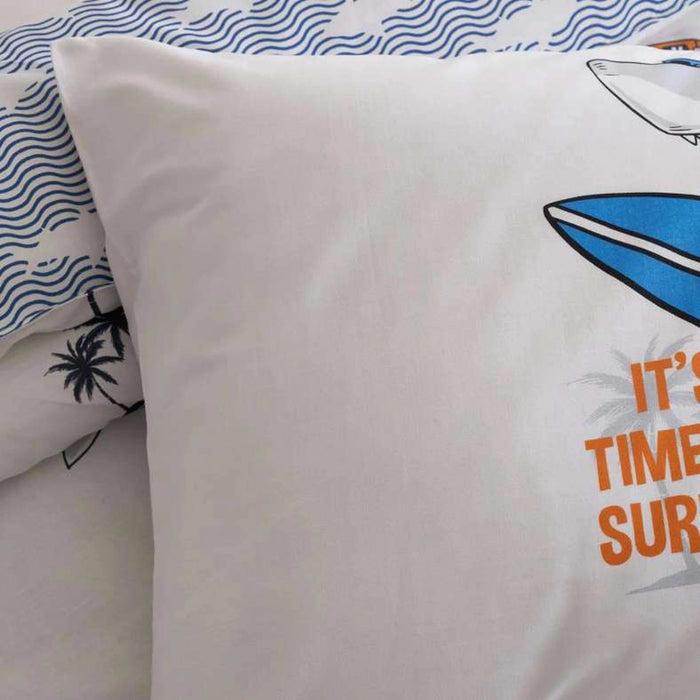 Surfer Shark 2-Piece Comforter Set 135X220Cm-Blue