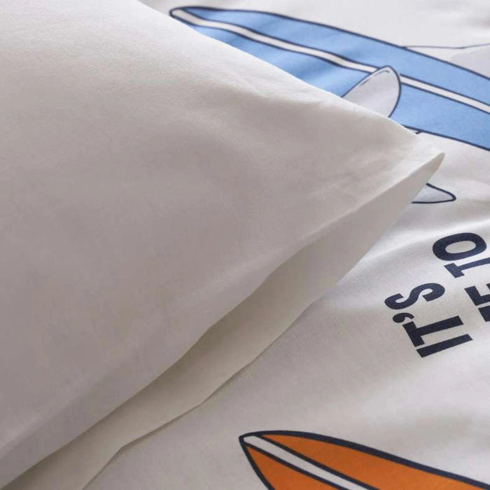 Surfer Shark 2-Piece Comforter Set 135X220Cm-Blue