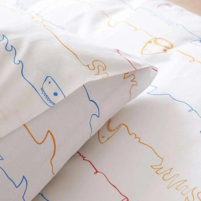 Surfer Shark 2-Piece Duvet Cover Set 135X200Cm-Blue