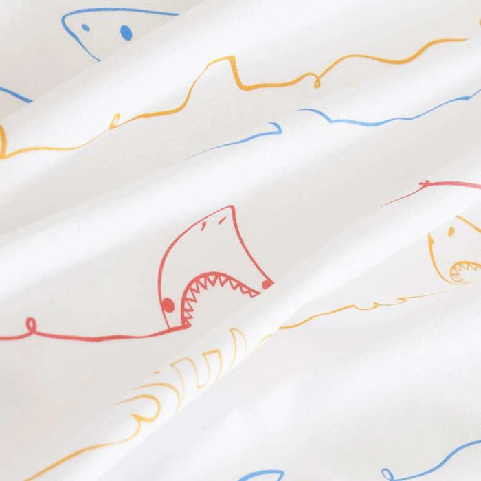 Surfer Shark 2-Piece Duvet Cover Set 160X200Cm-Blue