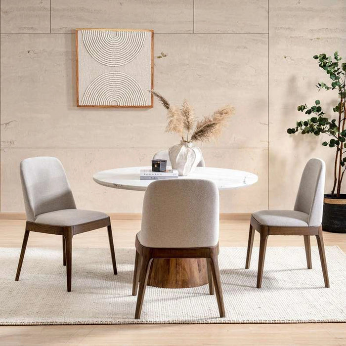 Swifton 4 Seater Dining Table- White Brown