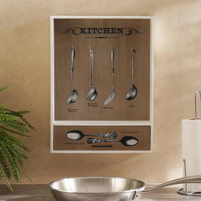 Sybil Kitchen Shelf 30X8X40Cm - Brown