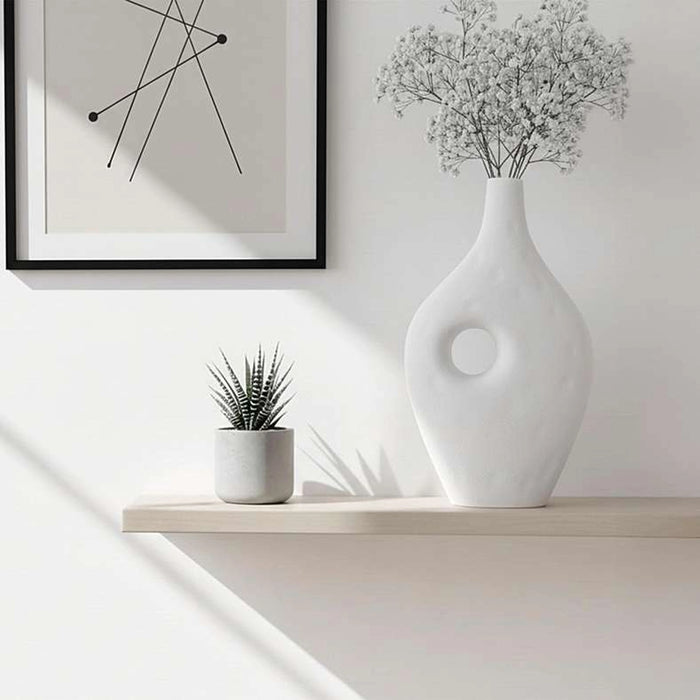 Sylvan Fibre Glass Vase 20X40X71Cm - White
