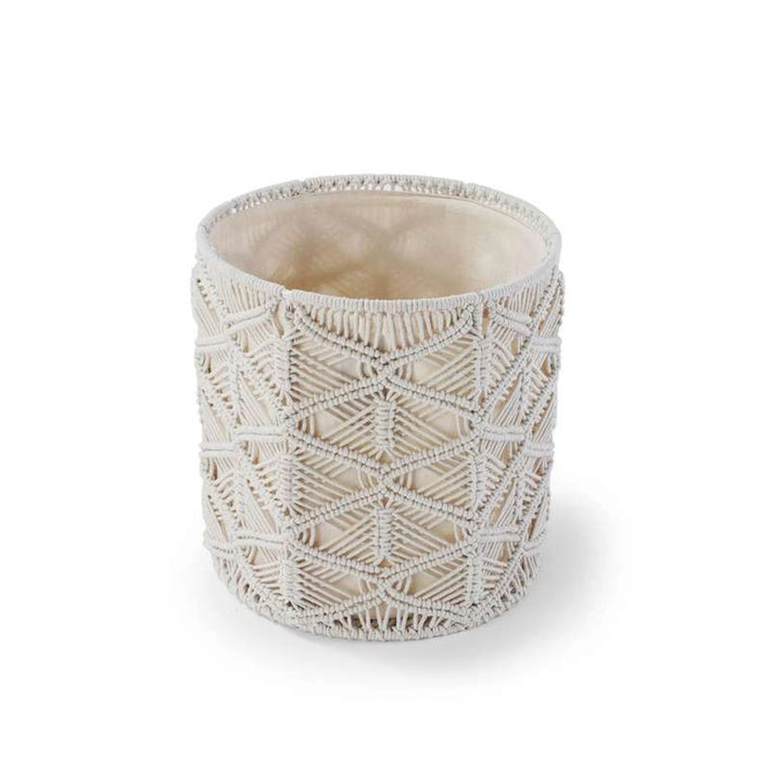 Syndril Macrame Round Baskets Dia25X27Cm - Natural