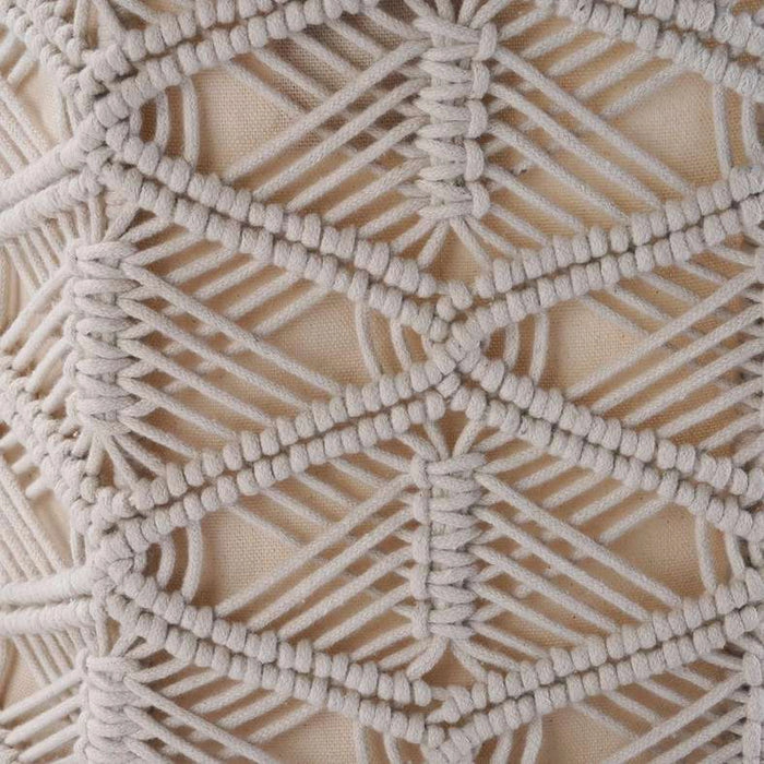 Syndril Macrame Round Baskets Dia25X27Cm - Natural