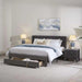 Syran Smart Queen Bed With 1 Drawer - Grey Pan Home