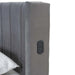 Syran Smart Queen Bed With 1 Drawer - Grey Pan Home