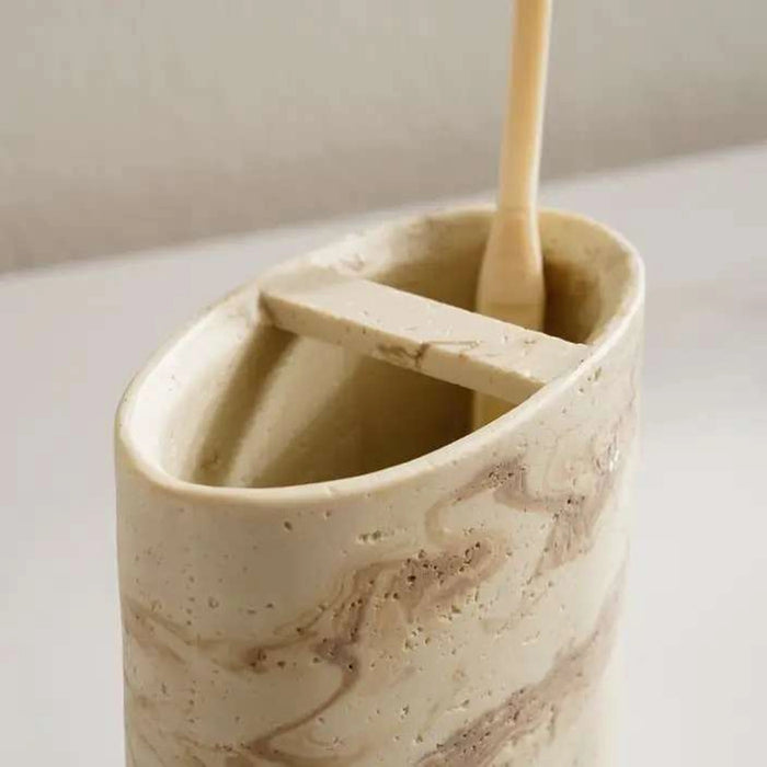 Tabinda Toothbrush Holder Dia8.3X10.2Cm - Beige