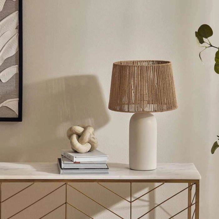 Taegan E-27 Ceramic Table Lamp Dia 30X46.5Cm - Natural