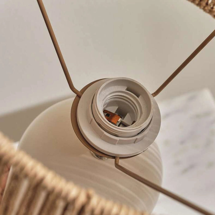 Taegan E-27 Ceramic Table Lamp Dia 30X46.5Cm - Natural