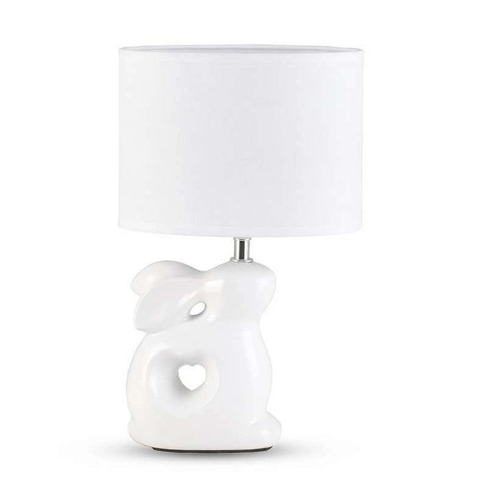 Taffle E14 Bunny Ceramic Table Lamp 20X13.5X33.5Cm - White