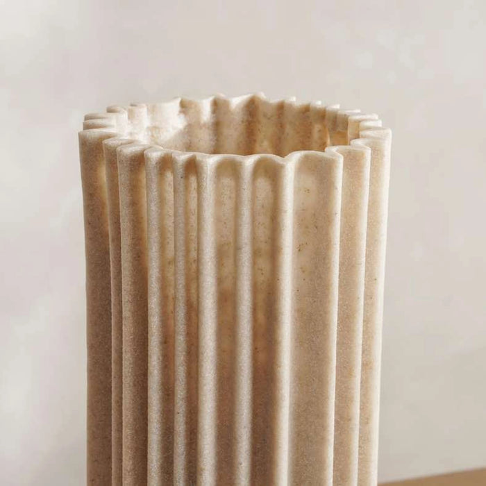 Talia Polyresin Decor Vase 16.5X16.5X36Cm - Beige