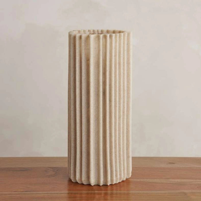 Talia Polyresin Decor Vase 16.5X16.5X36Cm - Beige