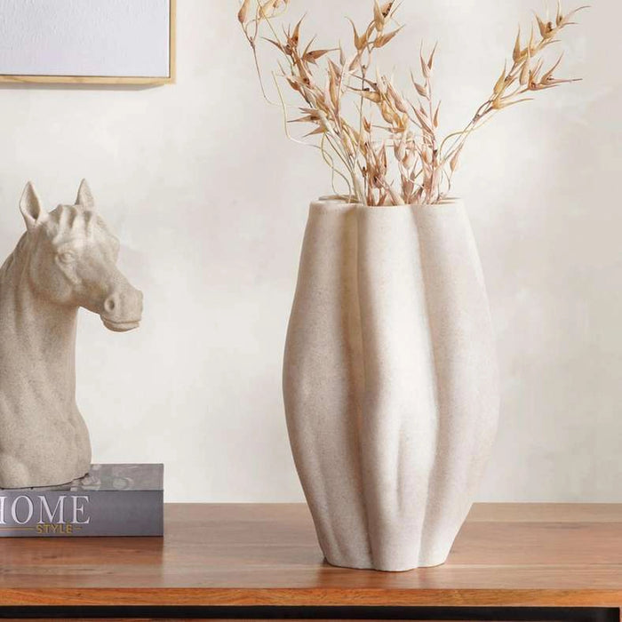Talia Polyresin Decor Vase 22X20X34.5Cm - Beige