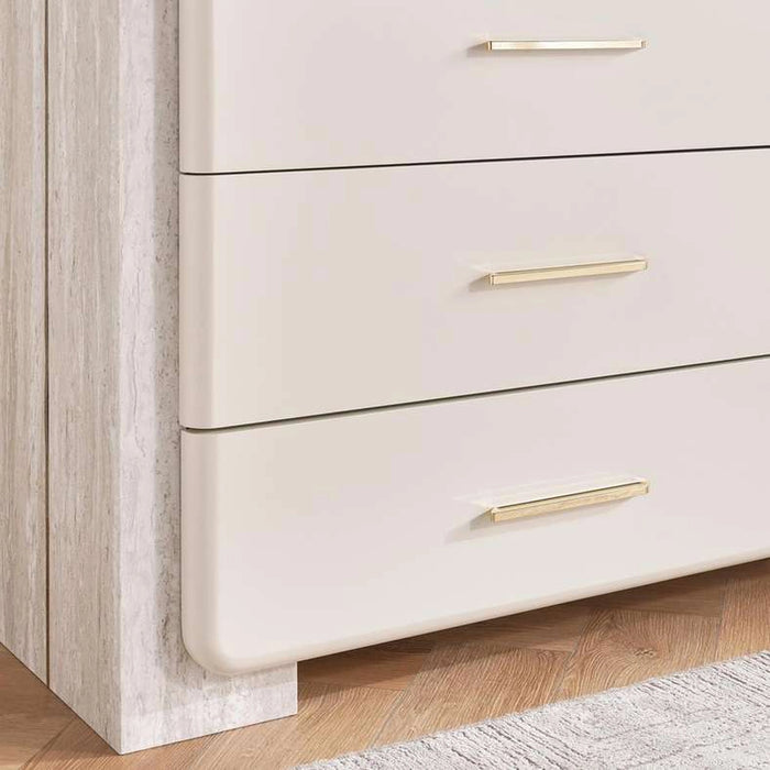 Tamburello Dresser With 6 Drawer & Mirror
