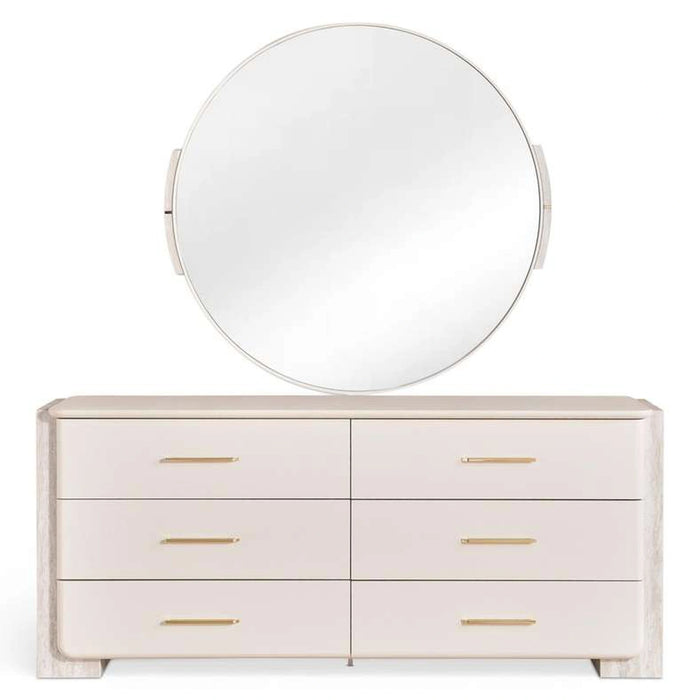 Tamburello Dresser With 6 Drawer & Mirror