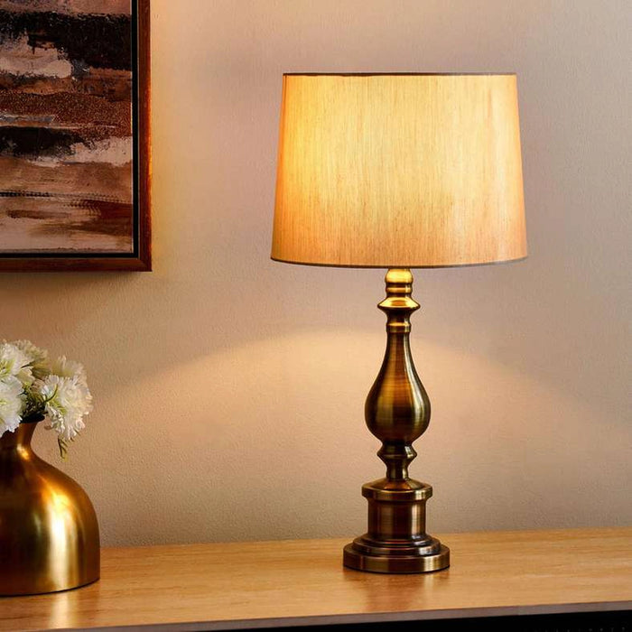 Tamonte E27 Metal Table Lamp Dia 28X55Cm - Bronze
