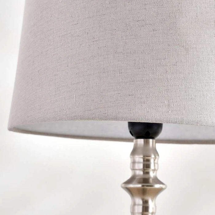 Tamonte E27 Metal Table Lamp Dia 28X55Cm - Satin Nickel