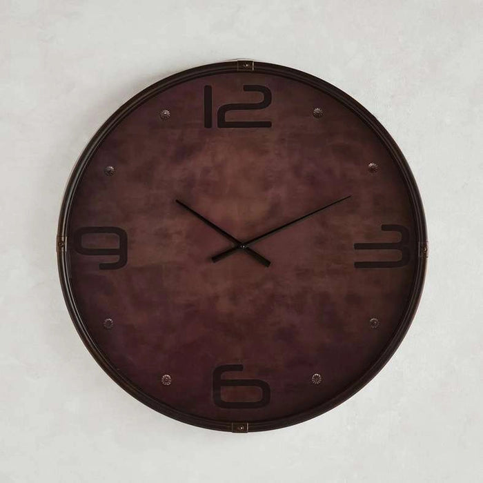 Tanner Wall Clock Dia 76Cm - Brown