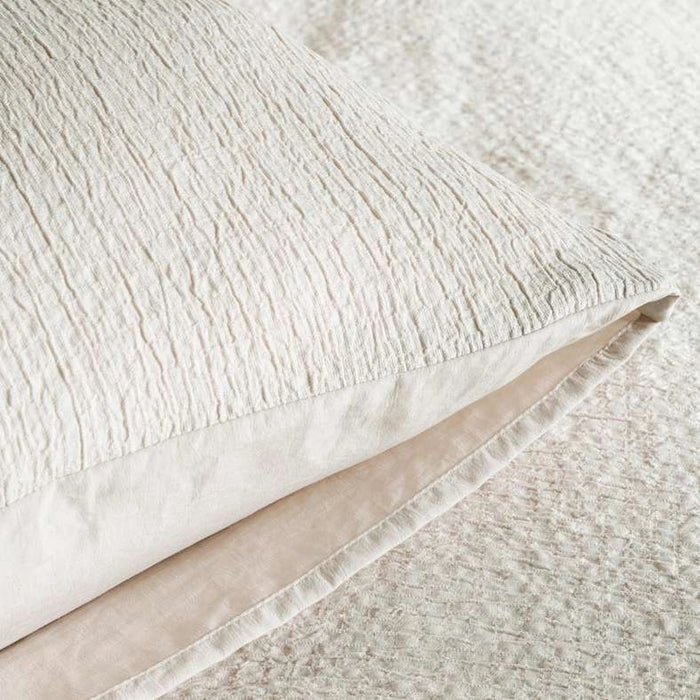 Tansy 2- Piece Seersucker Full Duvet Cover Set 160X200Cm - Beige
