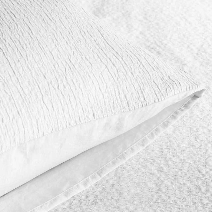 Tansy 3- Piece Seersucker King Duvet Cover Set 230X220Cm - White