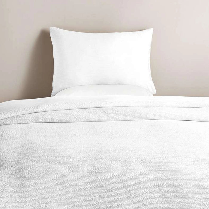 Tansy 3- Piece Seersucker Super King Duvet Cover Set 260X220Cm - White