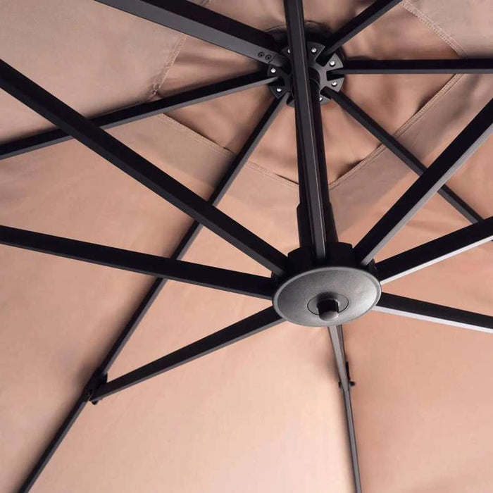 Taral Outdoor Umbrella With Base - Taupe