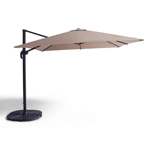 Taral Outdoor Umbrella With Base - Taupe Pan Home
