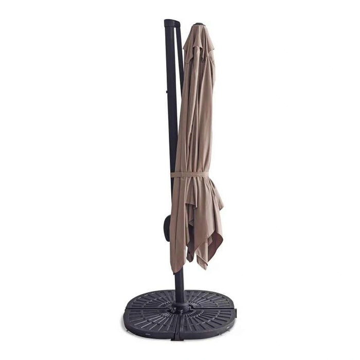 Taral Outdoor Umbrella With Base - Taupe