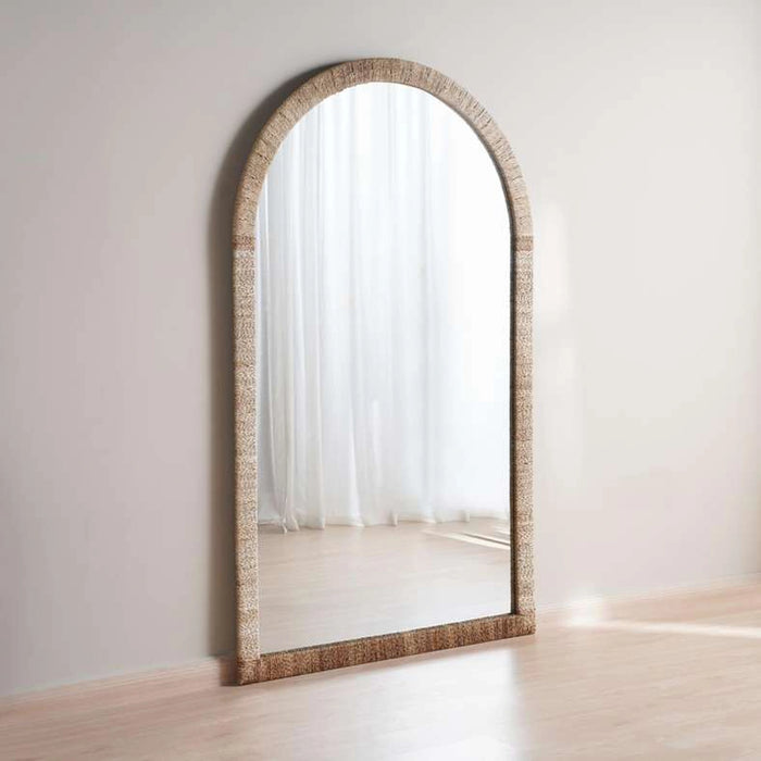 Tarra Jute Arch Leaner Floor Mirror 120X200Cm - Natural