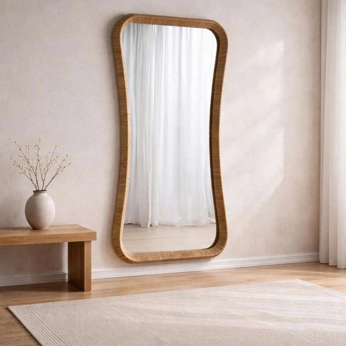 Tarra Jute Leaner Floor Mirror 180X90Cm - Natural