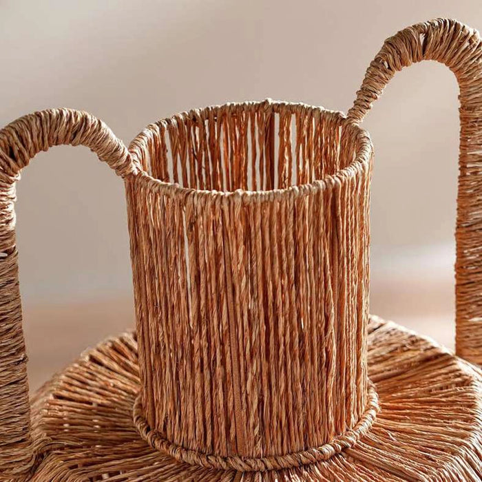Tarra Jute Vase With Two Handles 30X17X44Cm - Natural