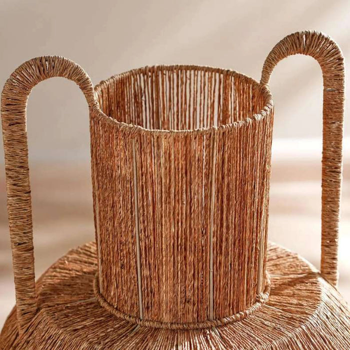 Tarra Jute Vase With Two Handles 40X19X58Cm - Natural