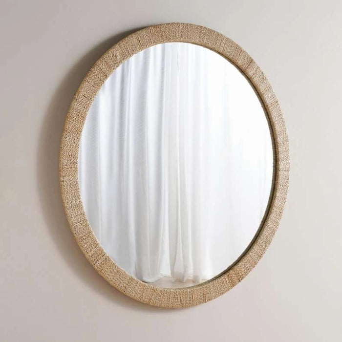 Tarra Jute Wall Mirror Dia 120Cm - Natural