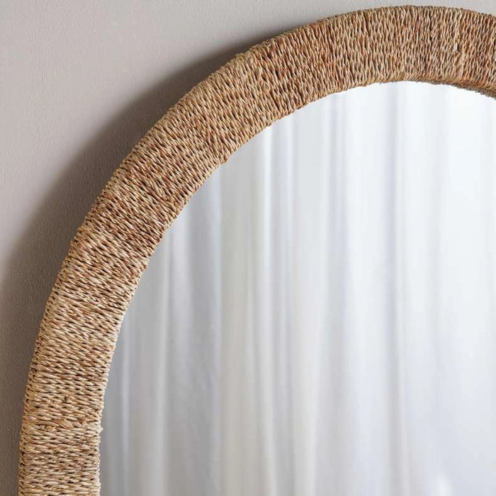 Tarra Jute Wall Mirror Dia 80Cm - Natural