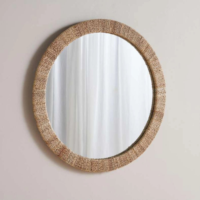 Tarra Jute Wall Mirror Dia 80Cm - Natural