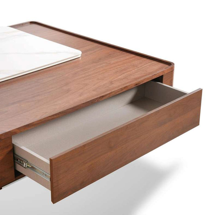 Tarsus Coffee Table With Lift Top Veneer - White Walnut